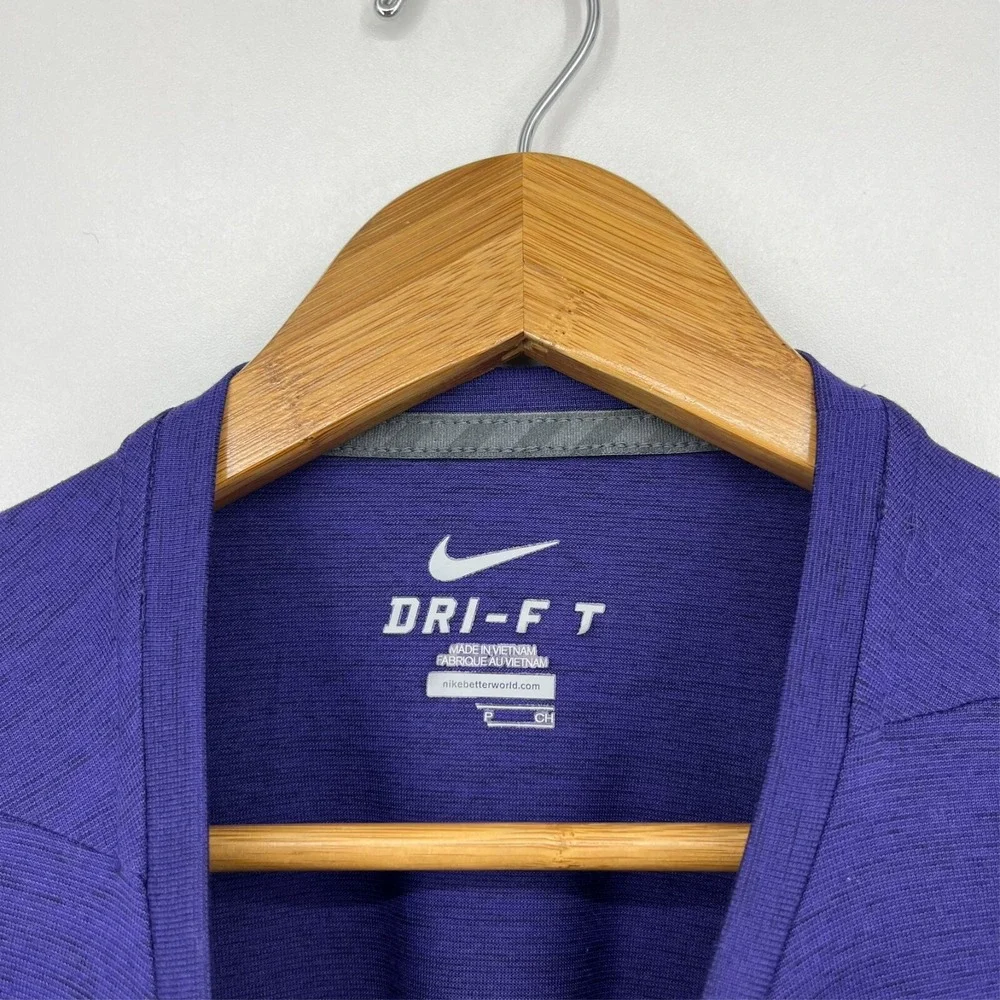 Nike TCU Horned Frogs Mens Purple Dri-FIT Long Sleeve Shirt Size Small